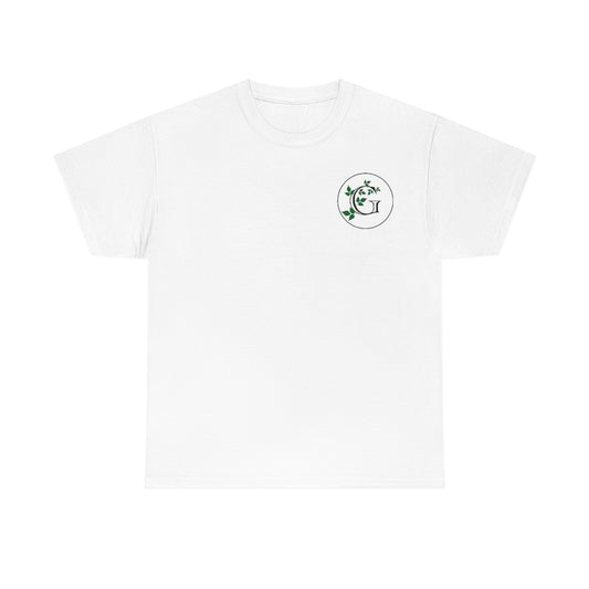 Gotham Botanical Gardens Cotton Tee, light, small logo front, large logo back