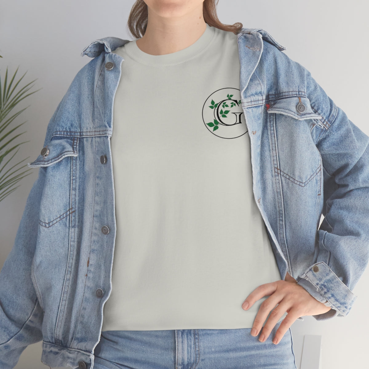 Gotham Botanical Gardens Cotton Tee, light, small logo front, large logo back