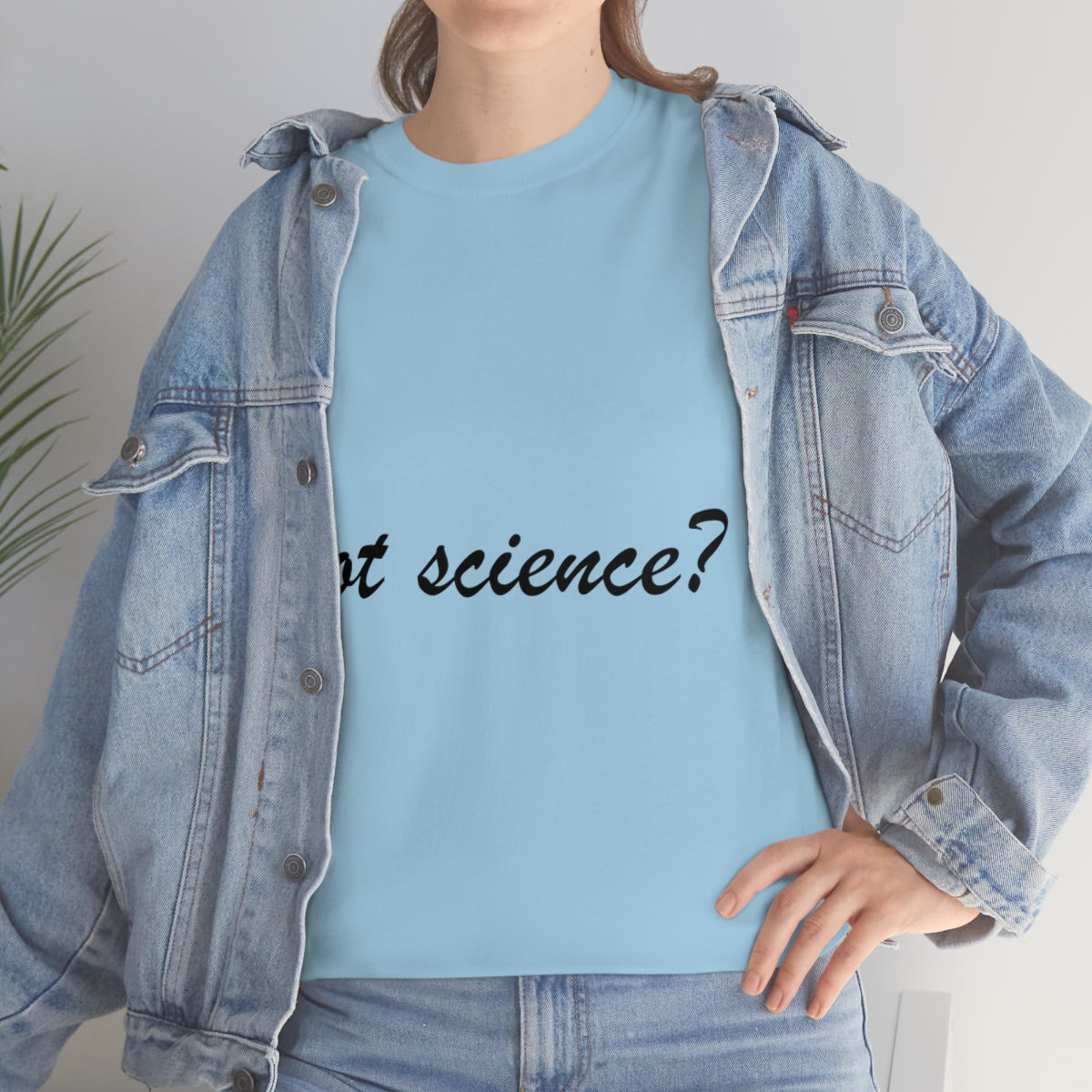 got science? Cotton Tee, light, large logo front & back