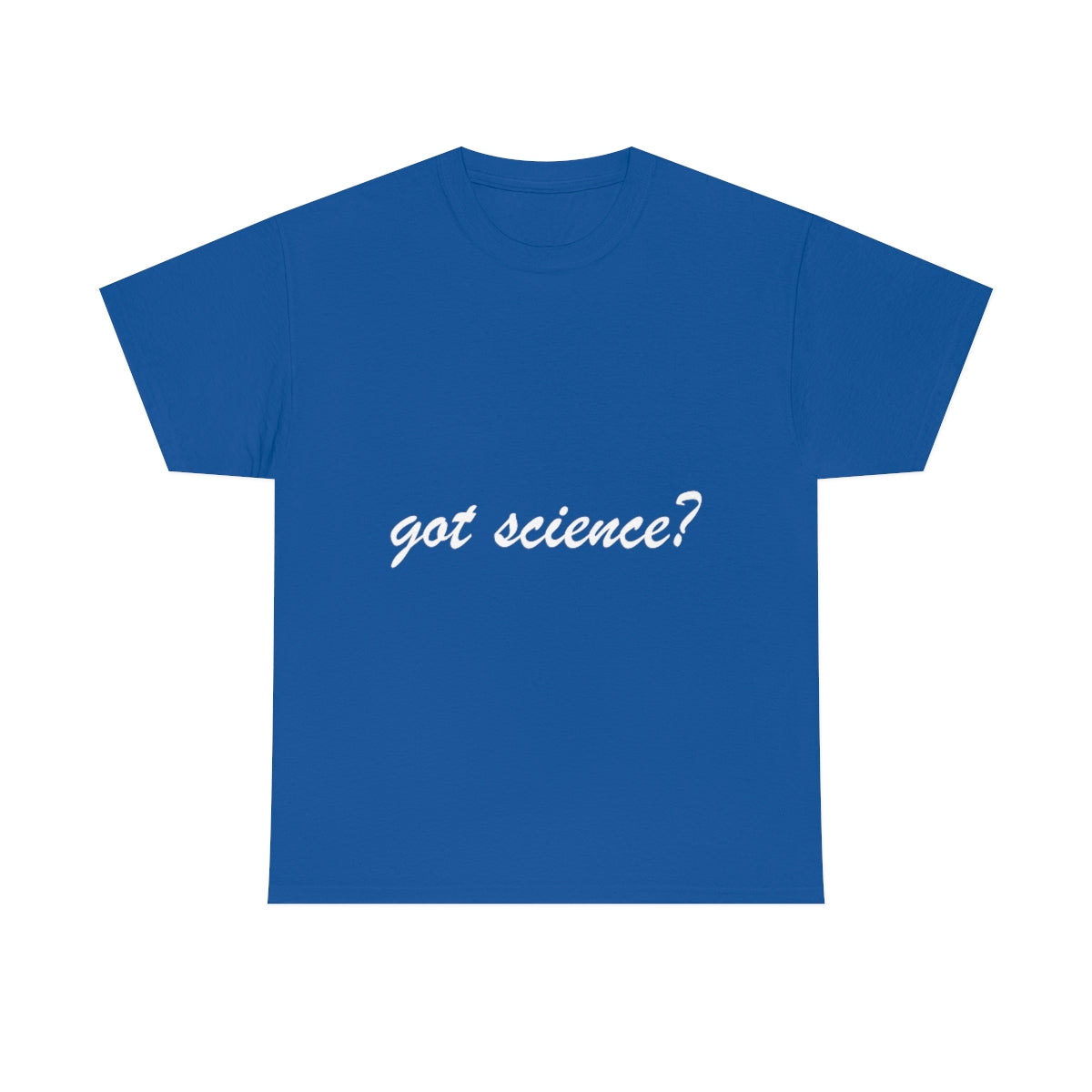 got science? Cotton Tee, dark, large logo front & back