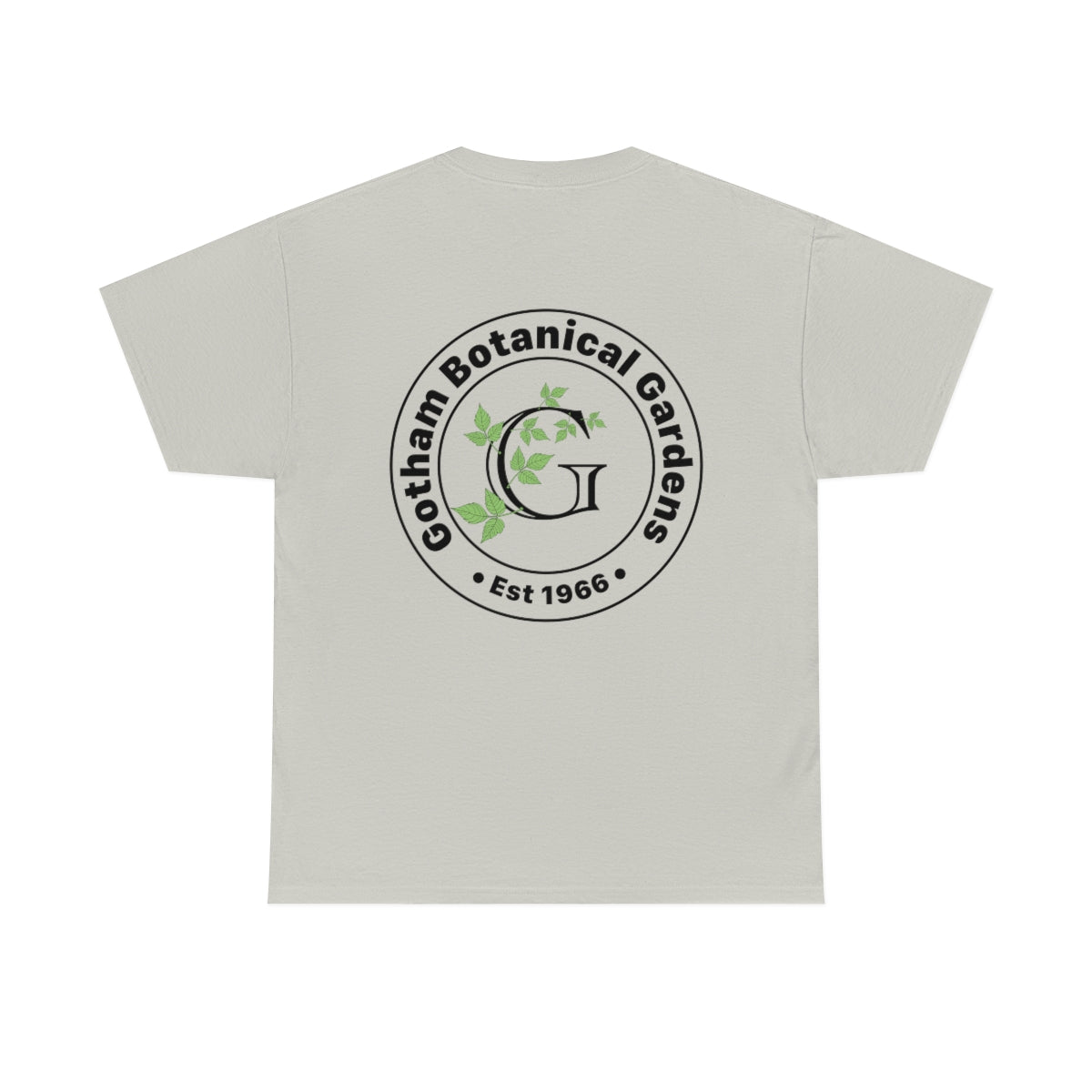 Gotham Botanical Gardens Cotton Tee, light, small logo front, large logo back