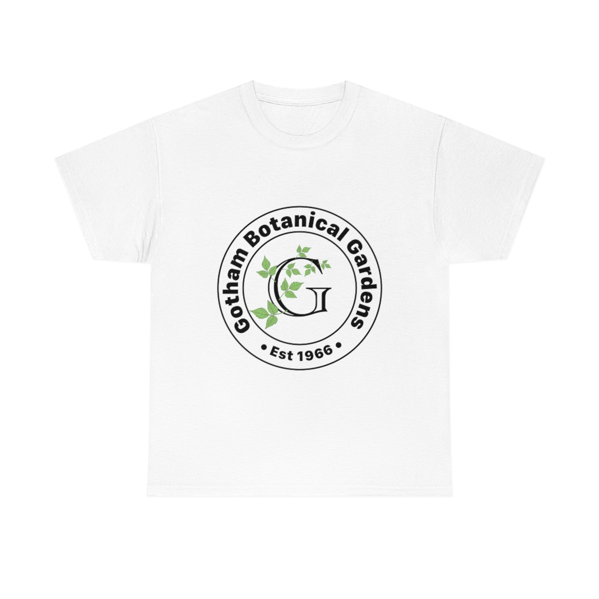 Gotham Botanical Gardens Cotton Tee, light, large logo front