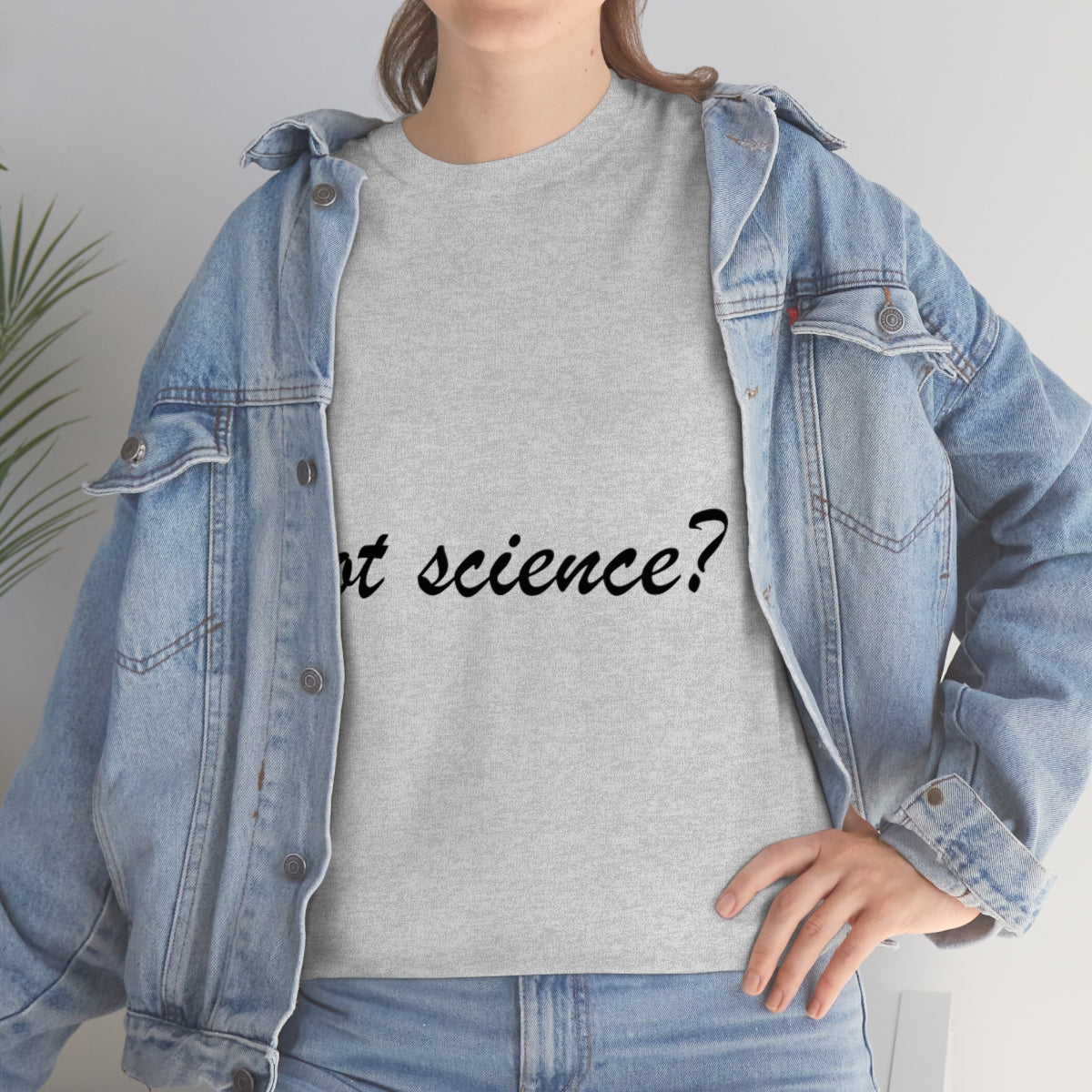 got science? Cotton Tee, light, large logo front & back