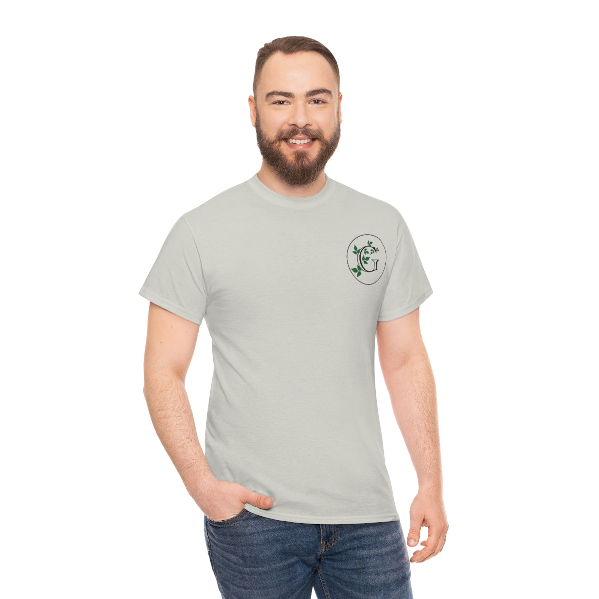 Gotham Botanical Gardens Cotton Tee, light, small logo front, large logo back