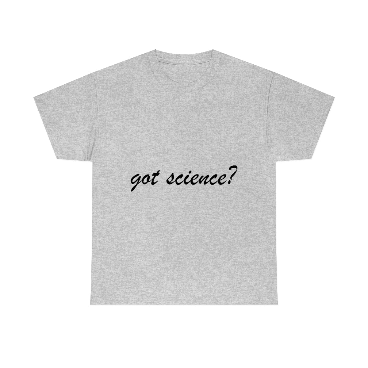 got science? Cotton Tee, light, large logo front & back