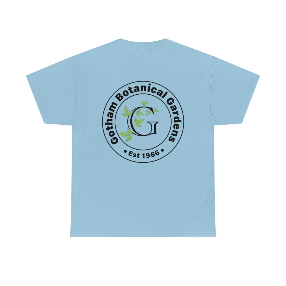 Gotham Botanical Gardens Cotton Tee, light, small logo front, large logo back