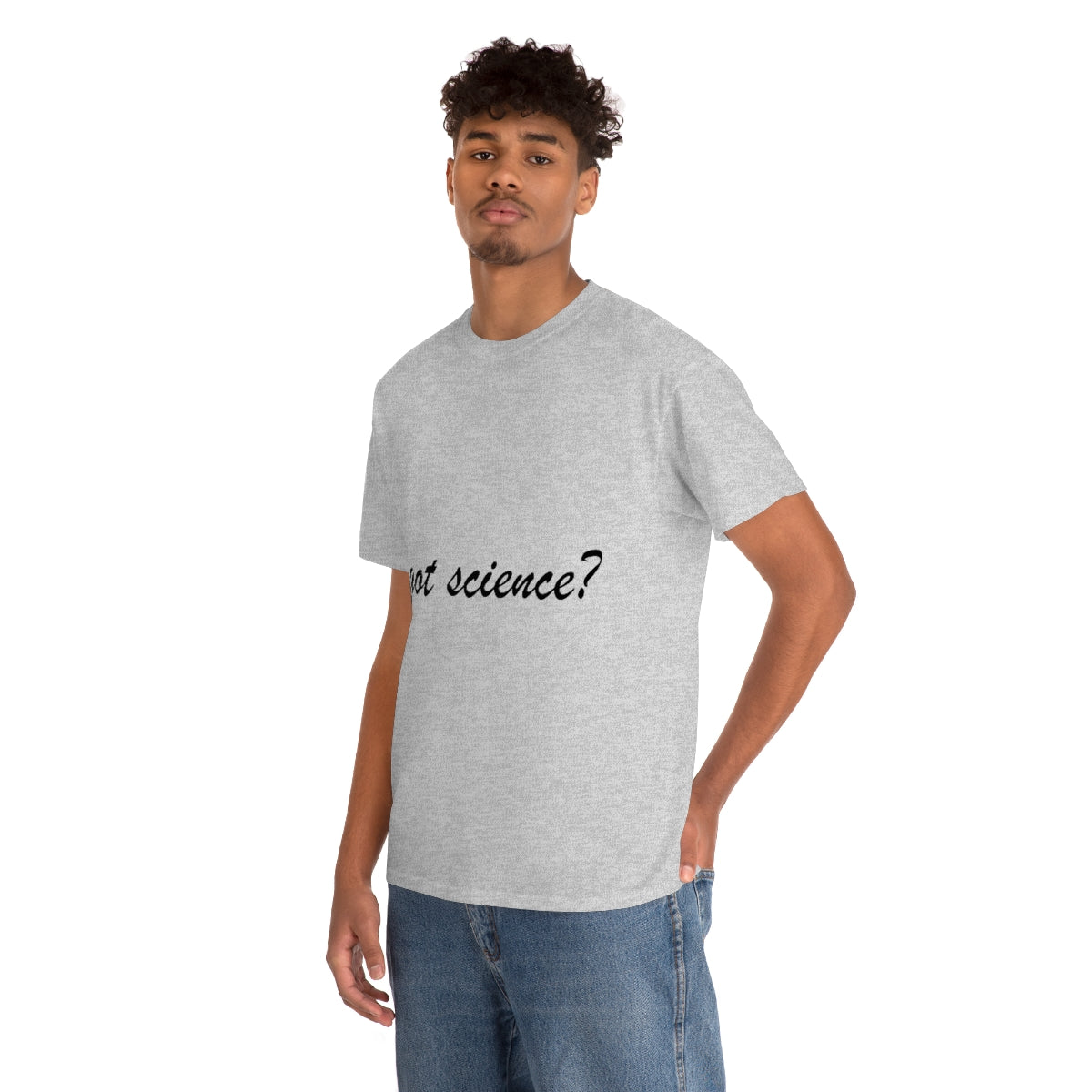 got science? Cotton Tee, light, large logo front & back