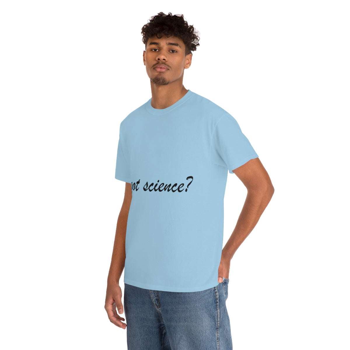 got science? Cotton Tee, light, large logo front & back