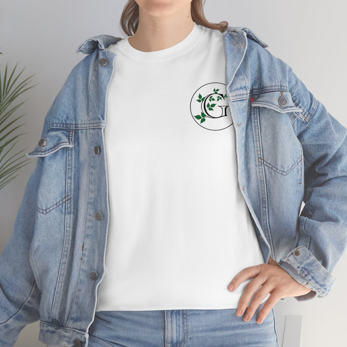 Gotham Botanical Gardens Cotton Tee, light, small logo front, large logo back