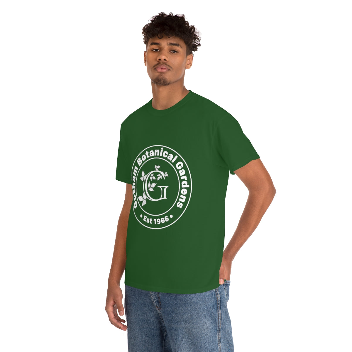 Gotham Botanical Gardens Cotton Tee, dark, large logo front