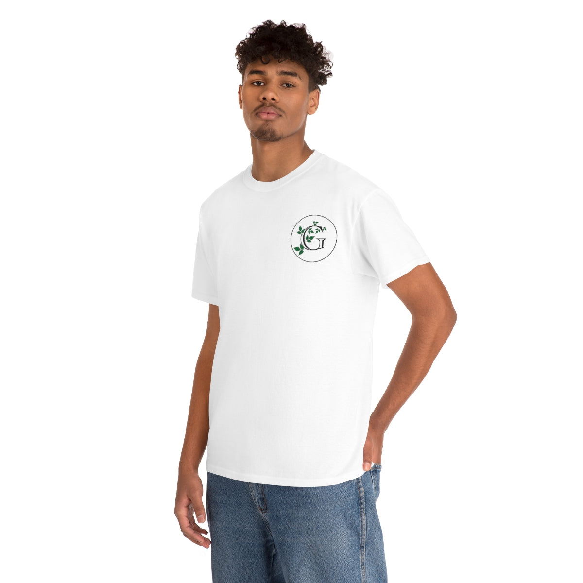 Gotham Botanical Gardens Cotton Tee, light, small logo front, large logo back